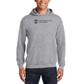 Fort Hays State Institutional Logo Hoodie - Sport Grey