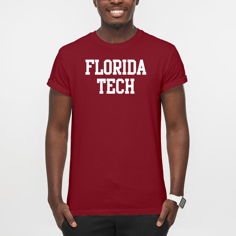 Florida Institute of Technology Panthers Basic Block Short Sleeve T Shirt - Cardinal