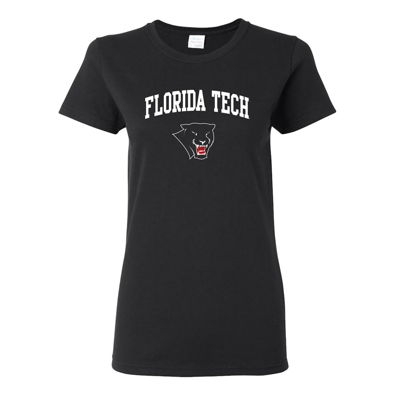 Florida Institute of Technology Panthers Arch Logo Womens T Shirt - Black