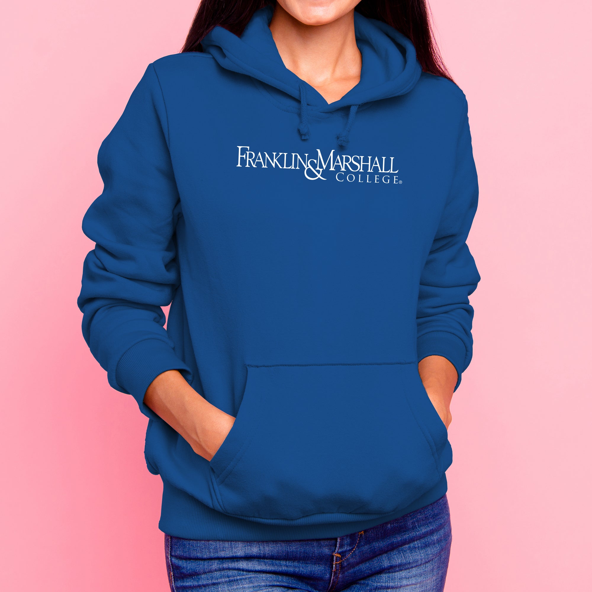 Franklin Marshall College Diplomats Basic Block Hoodie Royal