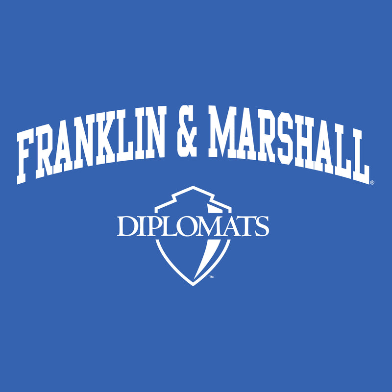 Franklin & Marshall College Diplomats Arch Logo Youth T Shirt - Royal