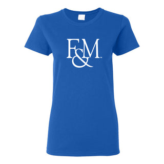 Franklin & Marshall College Diplomats Primary Logo Women's T Shirt - Royal