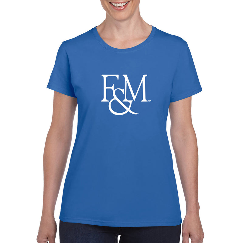 Franklin & Marshall College Diplomats Primary Logo Womens T Shirt - Royal