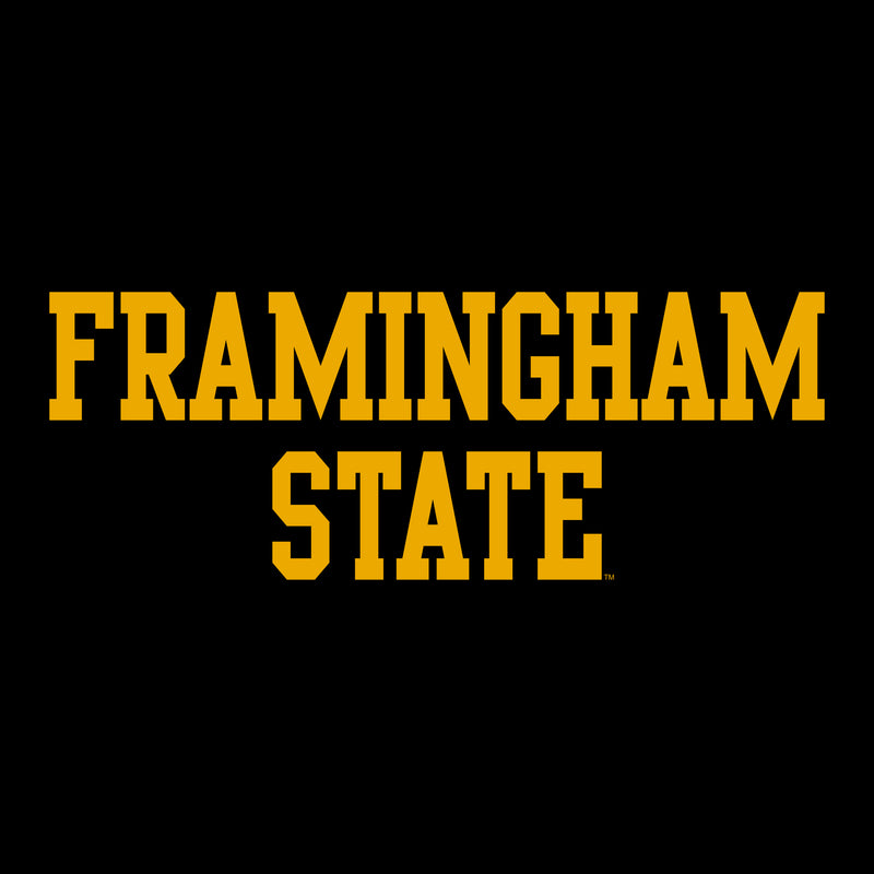 Framingham State University Rams Basic Block Short Sleeve T Shirt - Black