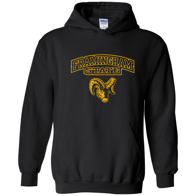 Framingham State University Rams Arch Logo Hoodie - Black
