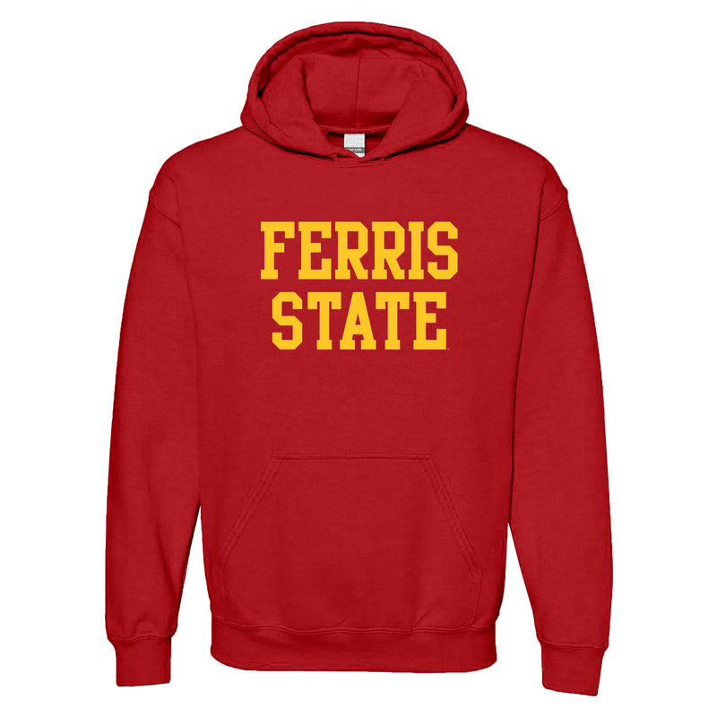 Ferris State University Bulldogs Basic Block Hoodie - Red