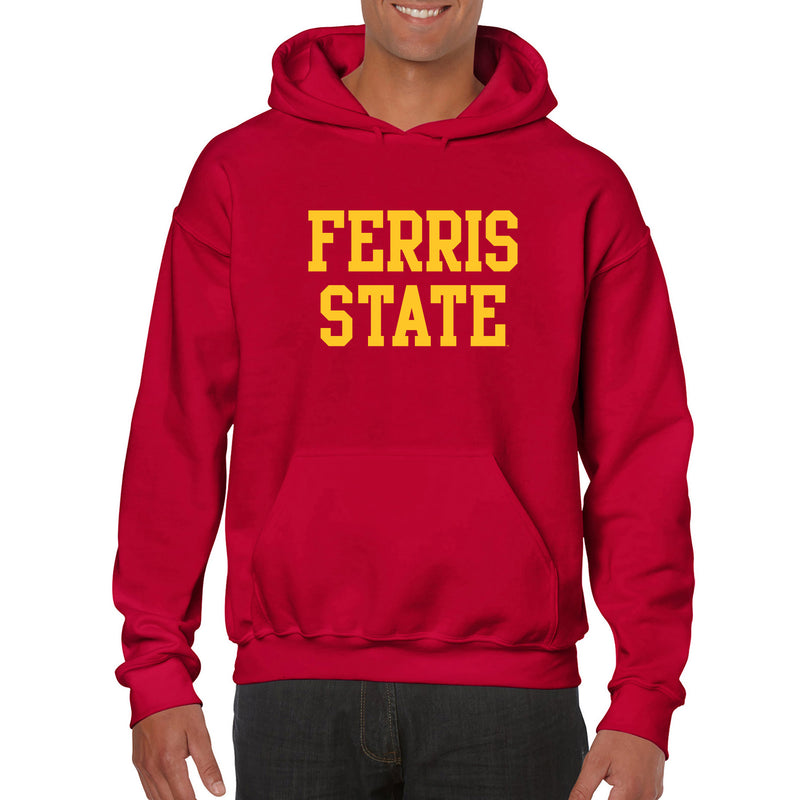 Ferris State University Bulldogs Basic Block Hoodie - Red