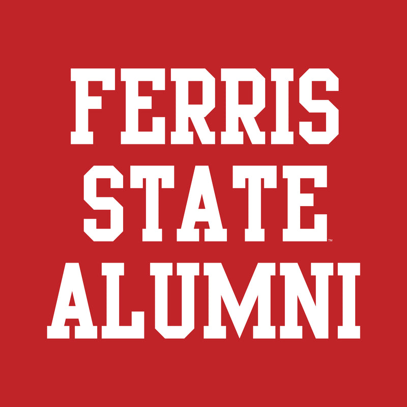 Ferris State University Bulldogs Alumni Basic Block Short Sleeve T Shirt - Red