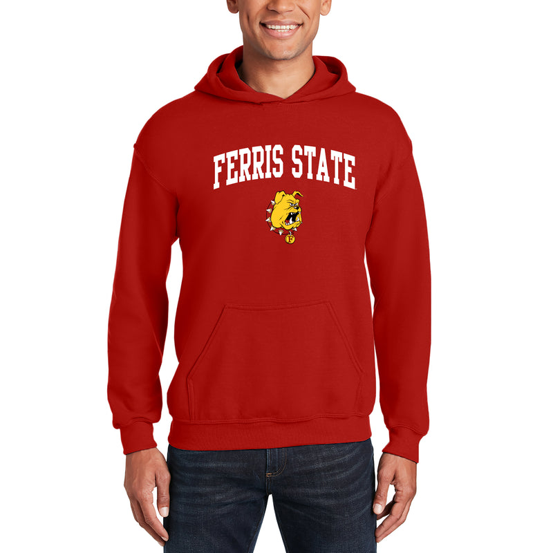 Ferris State University Bulldogs Arch Logo Hoodie - Red