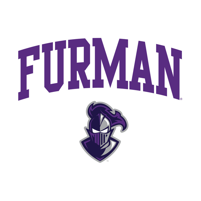 Furman University Paladins Arch Logo Short Sleeve Womens T Shirt - White