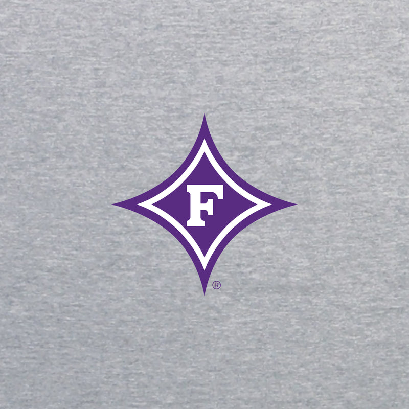 Furman Paladins Primary Logo Left Chest Zip Hoodie - Sport Grey