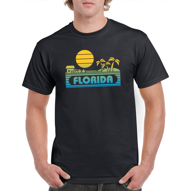 Florida Groovy Sunset T-Shirt - Black
