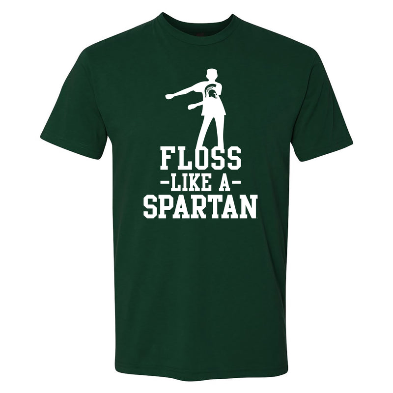 Michigan State University Spartans Floss Like a Spartan Next Level Short Sleeve T Shirt - Forest