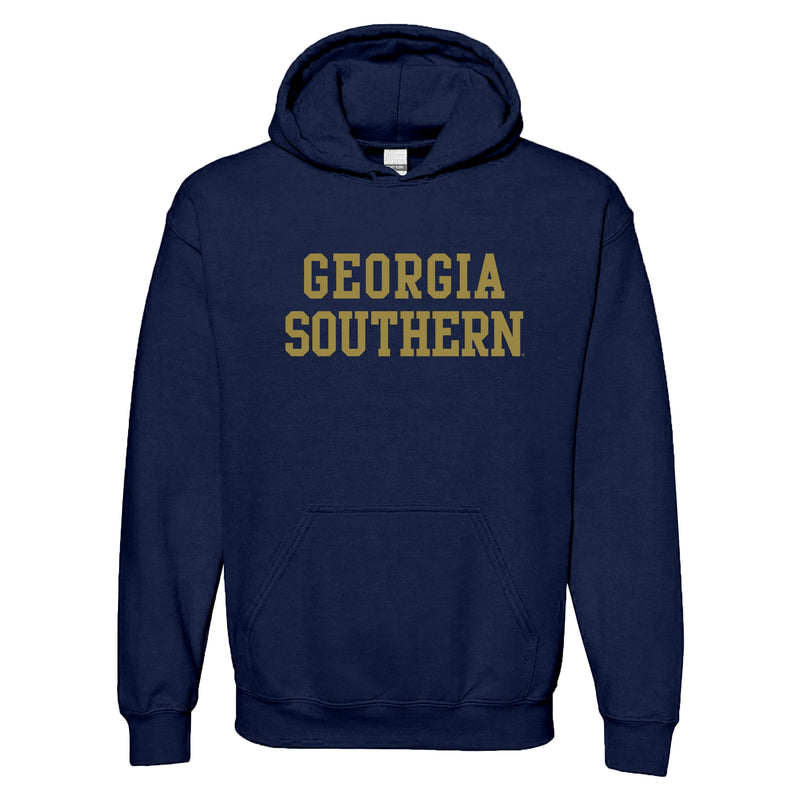 Georgia Southern University Eagles Basic Block Cotton Hoodie - Navy