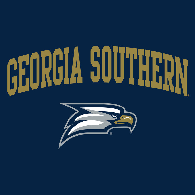 Georgia Southern University Eagles Arch Logo Cotton Womens T-Shirt - Navy