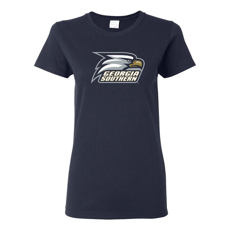 Georgia Southern University Eagles Primary Logo Cotton Womens T-Shirt - Navy