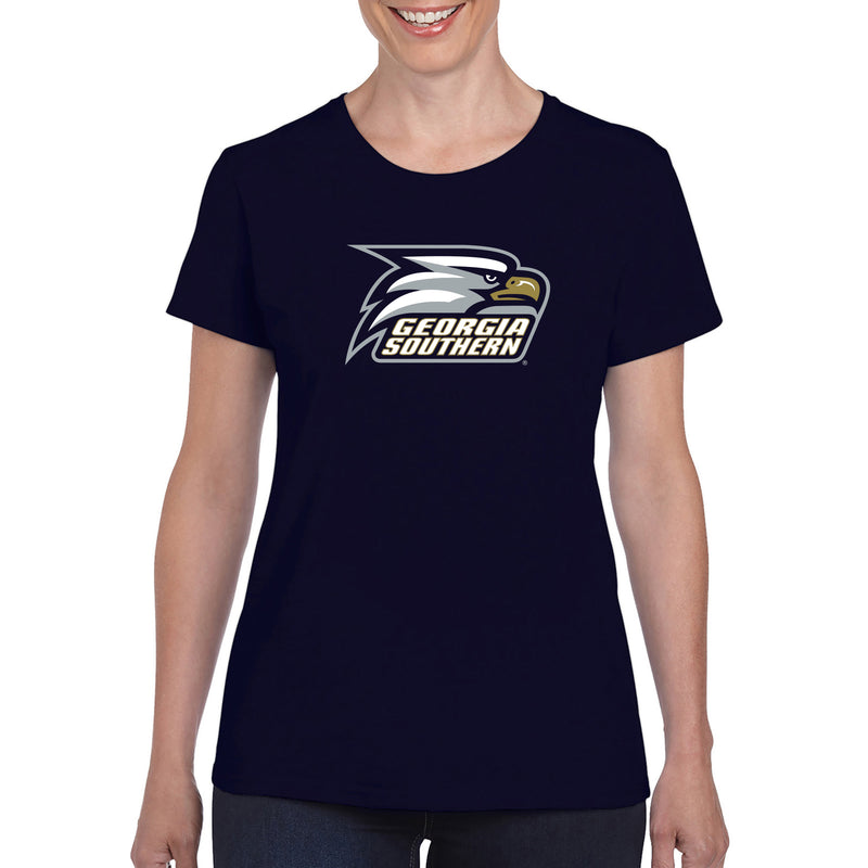 Georgia Southern University Eagles Primary Logo Cotton Womens T-Shirt - Navy