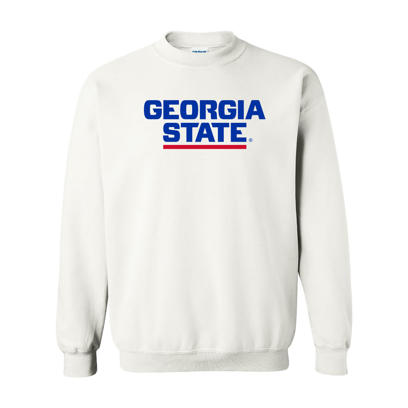 Georgia State Basic Block Crewneck - White