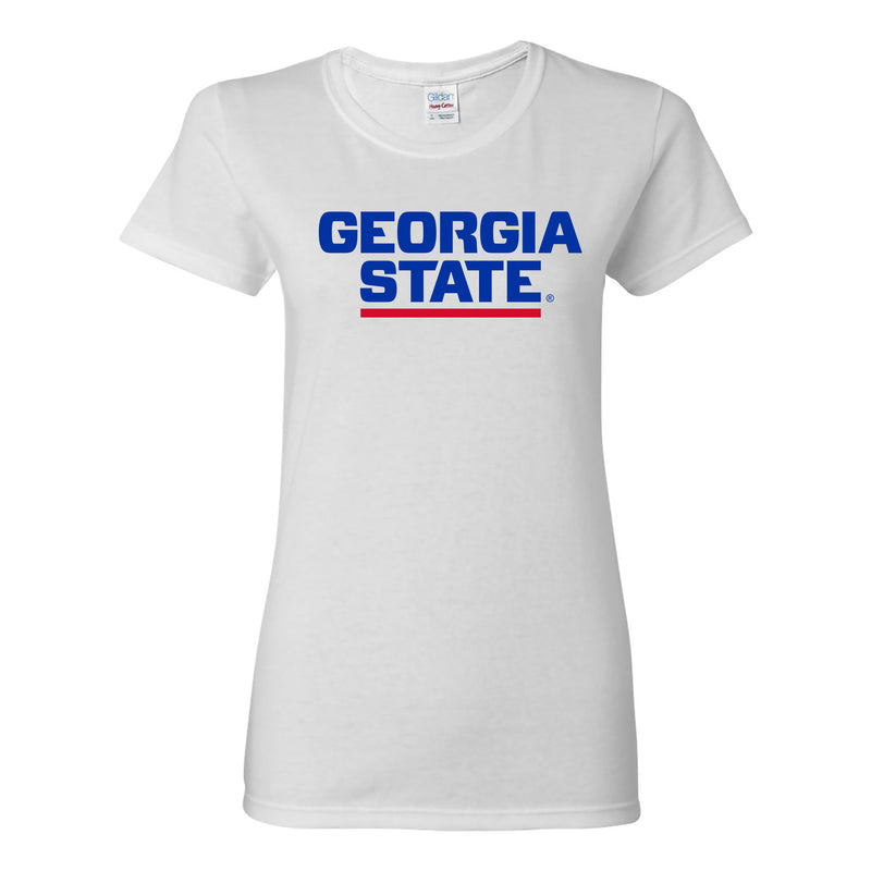 Georgia State Basic Block Womens T-Shirt - White