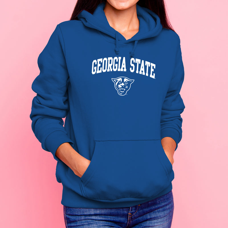 Georgia State University Panthers Arch Logo Heavy Blend Hoodie - Royal