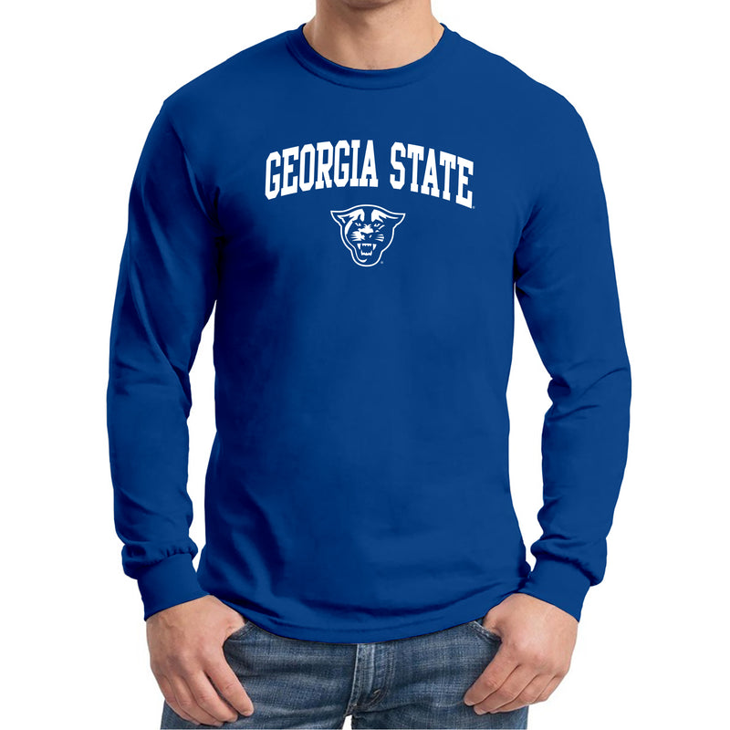 Georgia State University Panthers Arch Logo Long Sleeve T-Shirt - Royal