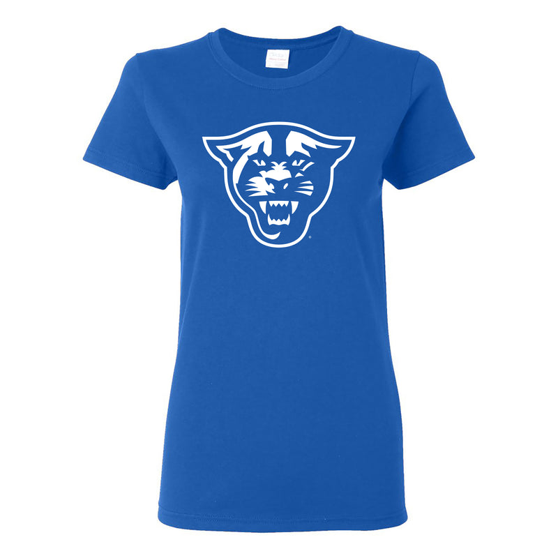 Georgia State University Panthers Primary Logo Womens Short Sleeve T Shirt - Royal