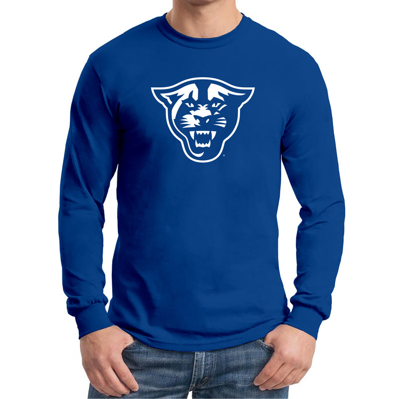 Georgia State University Panthers Primary Logo Long Sleeve T-Shirt - Royal