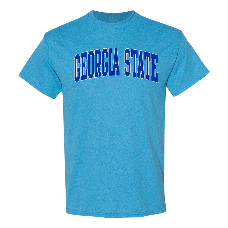 Georgia State Panthers Mega Arch T-Shirt - Heather Sapphire
