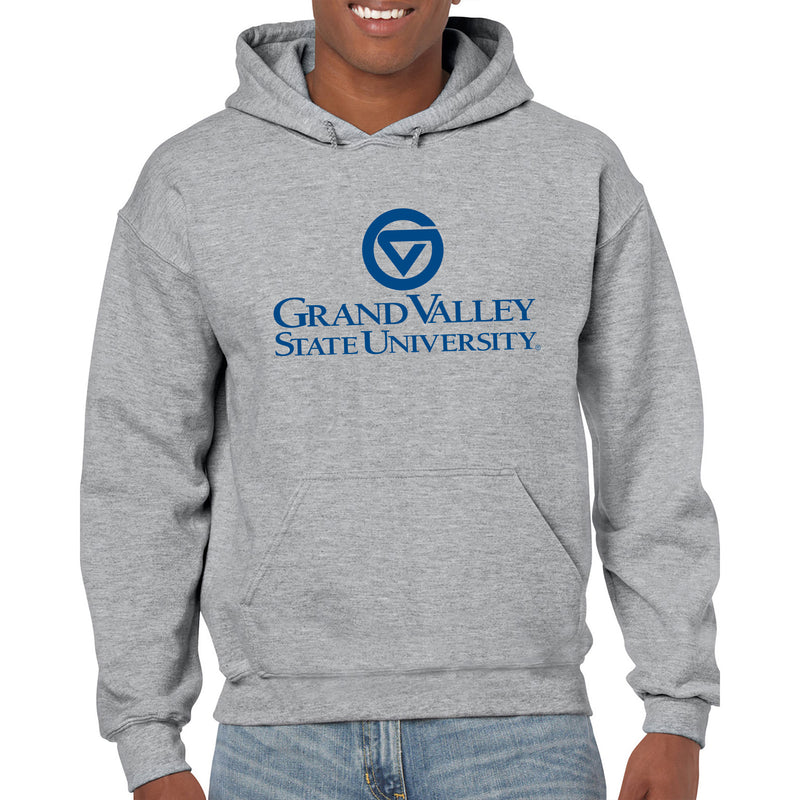 Grand Valley State University Lakers Institutional Logo Hoodie - Sport Grey