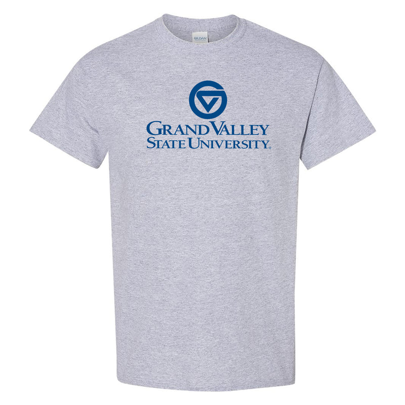 Grand Valley State University Lakers Institutional Logo Short Sleeve T Shirt - Sport Grey