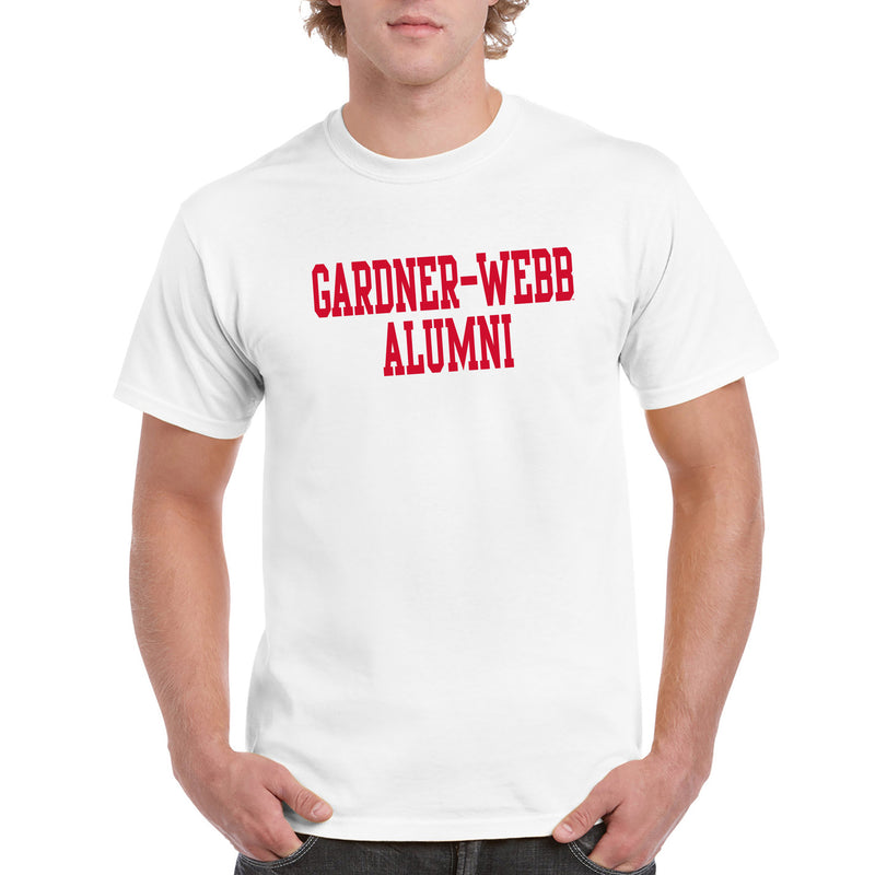 Gardner-Webb University Bulldogs Alumni Basic Block Cotton Short Sleeve T Shirt - White