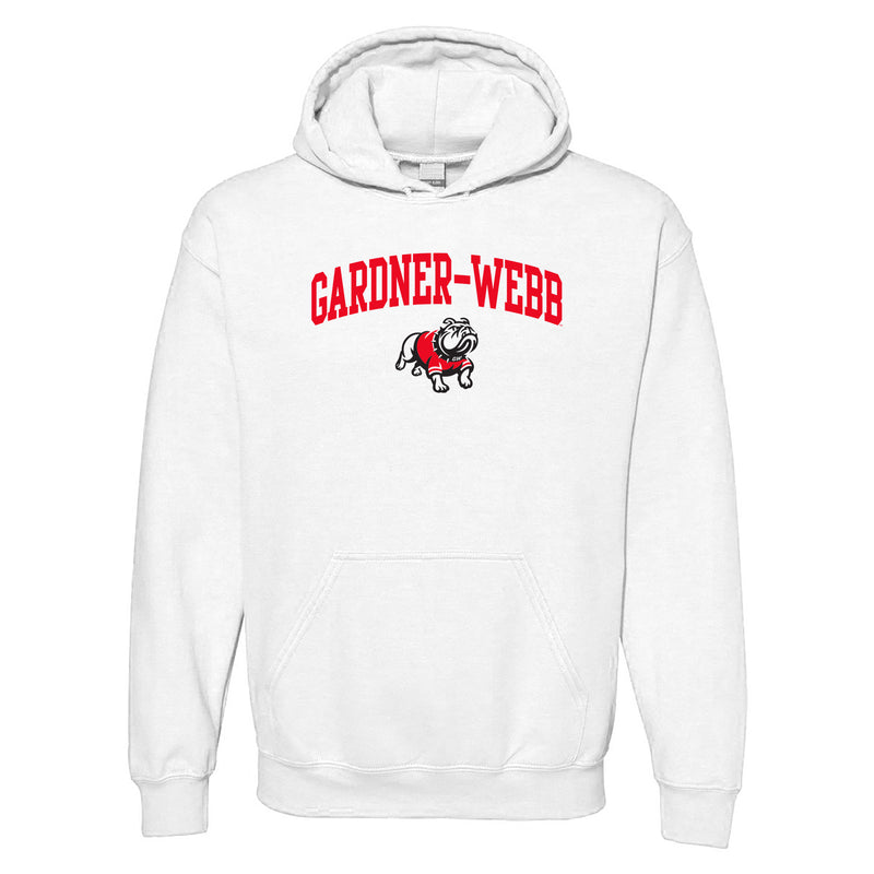 Gardner-Webb University Bulldogs Arch Logo Heavy Blend Hoodie - White