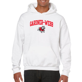 Gardner-Webb University Bulldogs Arch Logo Heavy Blend Hoodie - White