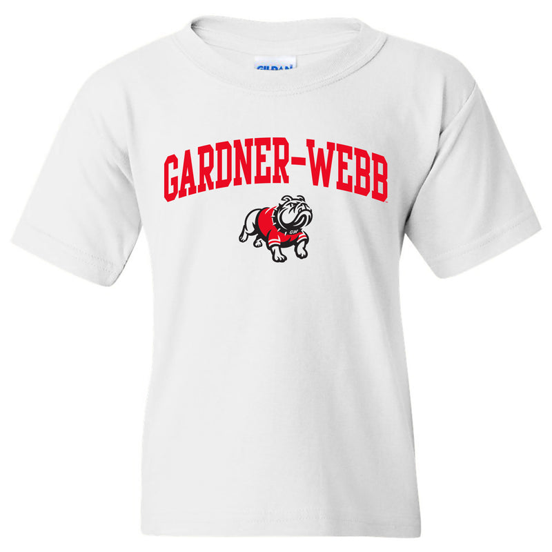 Gardner-Webb University Bulldogs Arch Logo Basic Cotton Short Sleeve Youth T Shirt - White