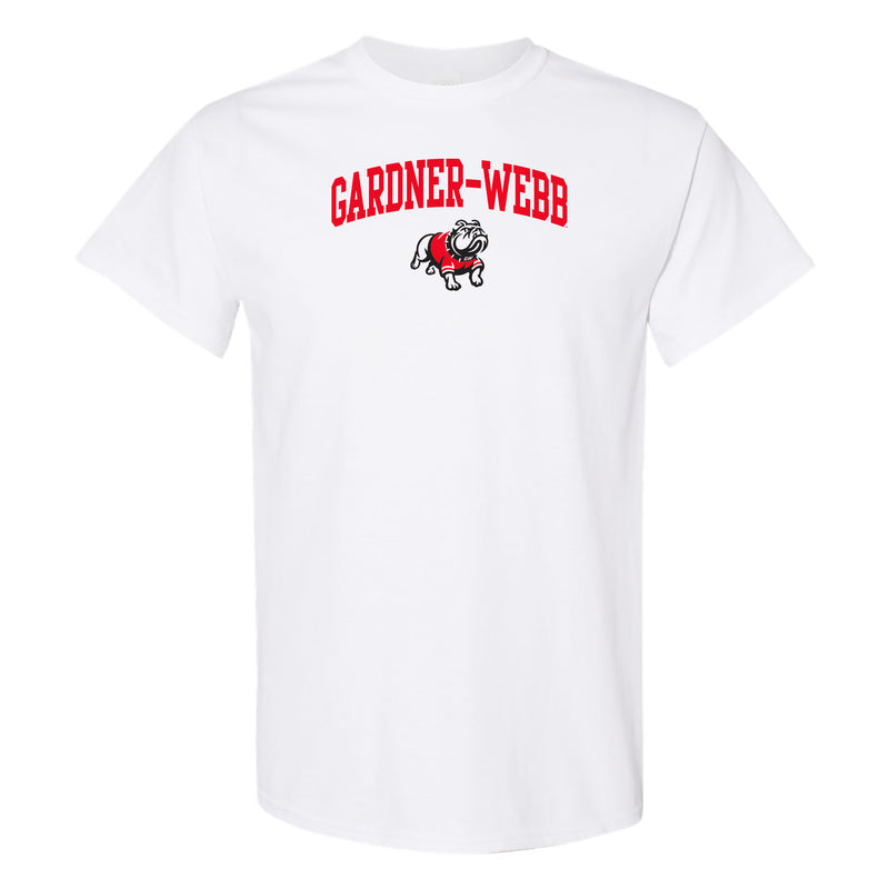 Gardner-Webb University Bulldogs Arch Logo Basic Cotton Short Sleeve T Shirt - White