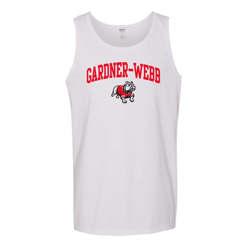 Gardner-Webb University Bulldogs Arch Logo Heavy Cotton Tank Top - White