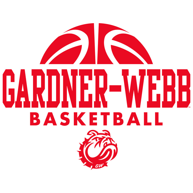 Gardner-Webb University Bulldogs Basketball Hype Basic Cotton Short Sleeve T Shirt - White