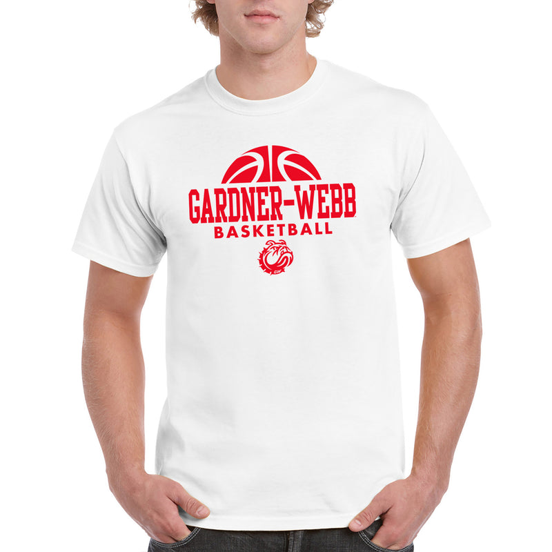 Gardner-Webb University Bulldogs Basketball Hype Basic Cotton Short Sleeve T Shirt - White