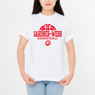 Gardner-Webb University Bulldogs Basketball Hype Basic Cotton Short Sleeve T Shirt - White