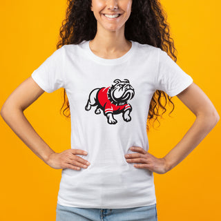 Gardner-Webb University Bulldogs Primary Logo Basic Cotton Short Sleeve Women's T Shirt - White