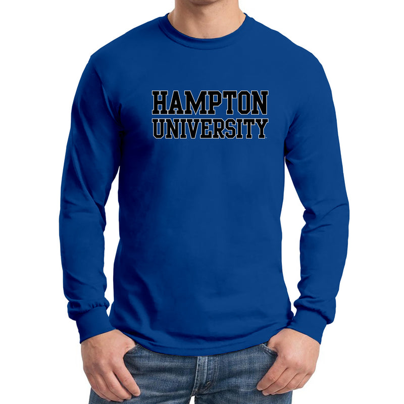 Hampton University Pirates Basic Block Long Sleeve T-Shirt - Royal