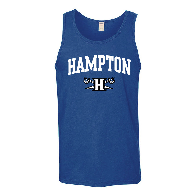 Hampton University Pirates Arch Logo Tank Top - Royal