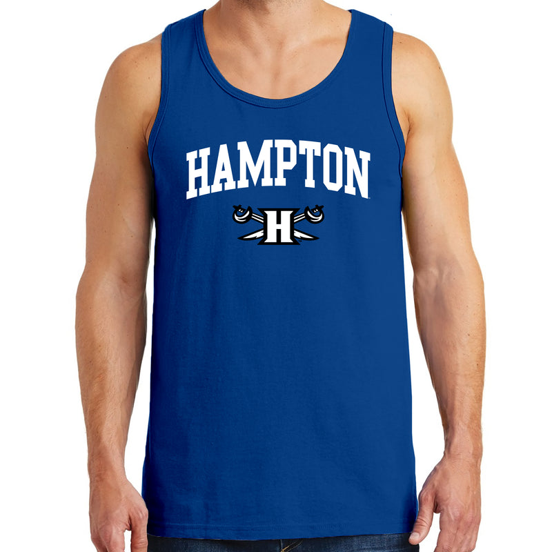 Hampton University Pirates Arch Logo Tank Top - Royal