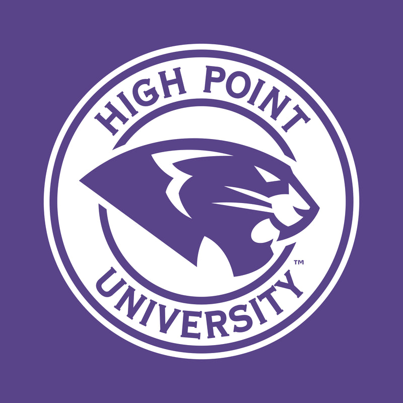 High Point University Panthers Arch Logo Long Sleeve T Shirt - Purple