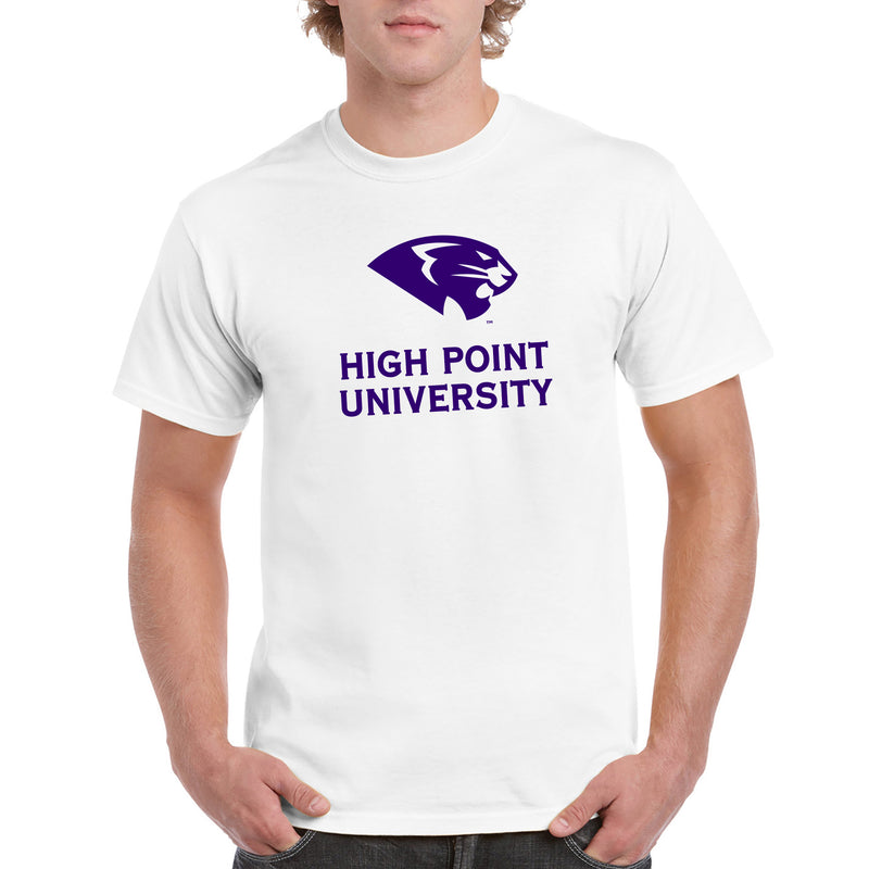 High Point University Panthers Primary Logo Short Sleeve T Shirt - White