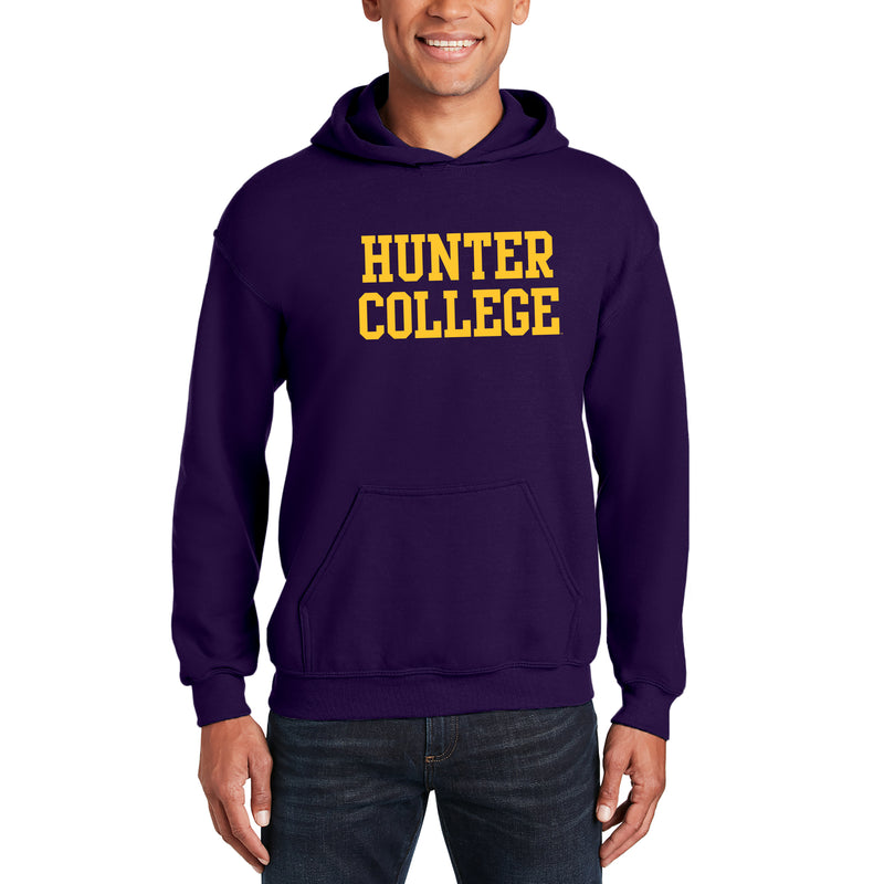 Hunter College Hawks Basic Block Hoodie - Purple
