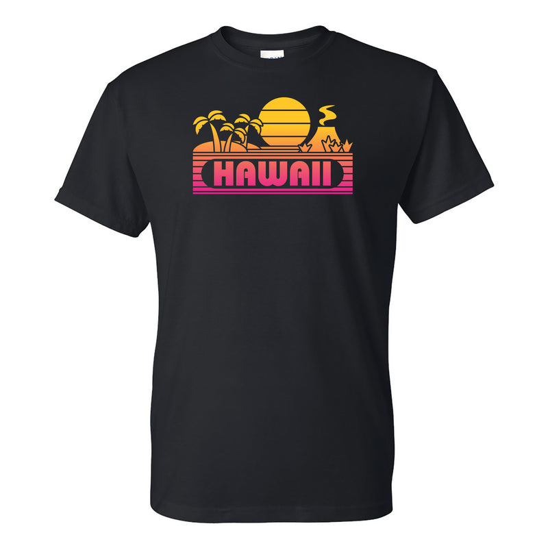 Hawaii Groovy Sunset T-Shirt - Black