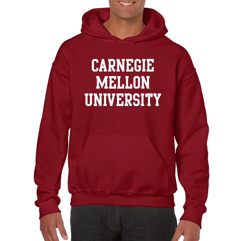 Carnegie Mellon University Tartans Basic Block Hoodie - Cardinal Red