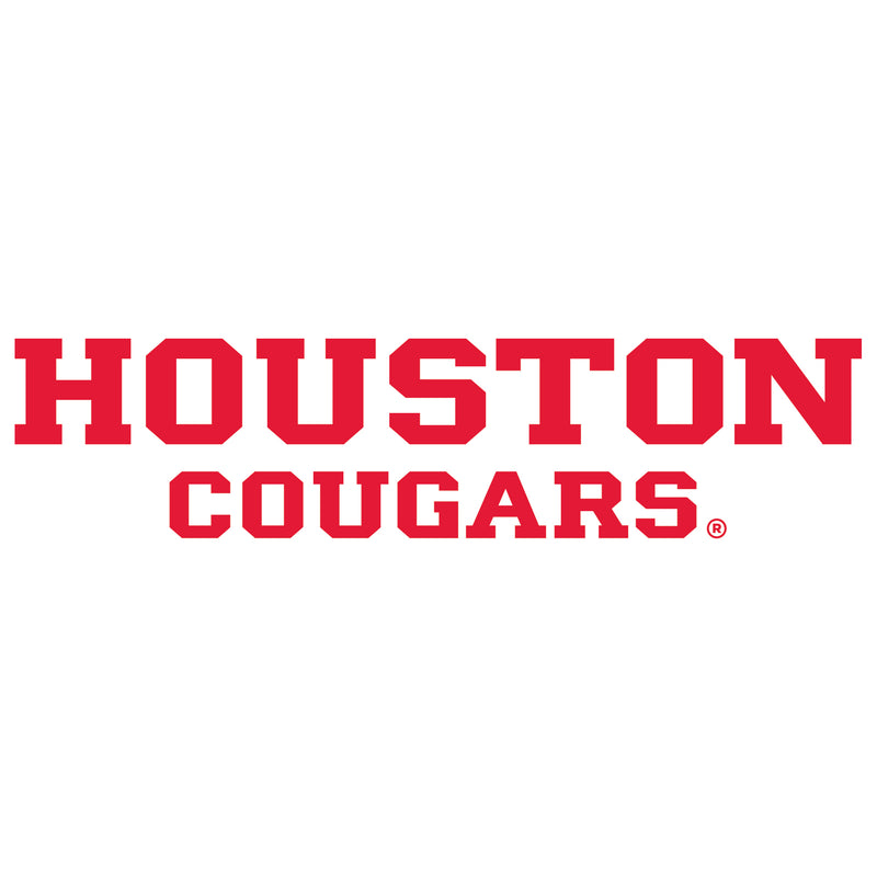University of Houston Cougars Basic Block Short Sleeve T Shirt - White