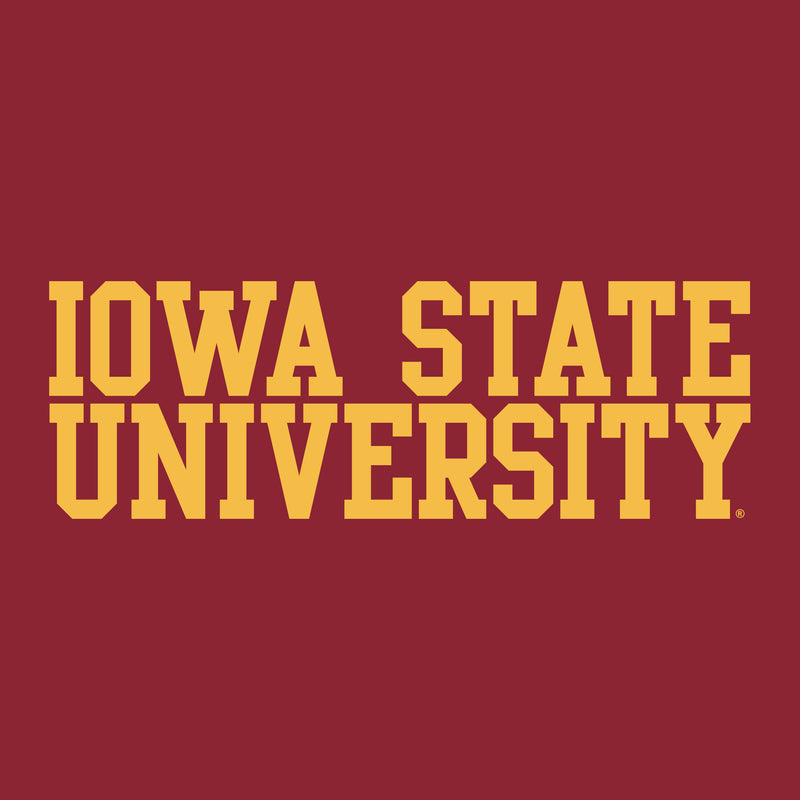 Iowa State University Cyclones Basic Block Crewneck Sweatshirt - Cardinal